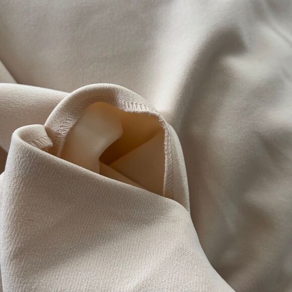 Tibi Cream Dress Open Back and Elbows Long Sleeve - Picture 6 of 6